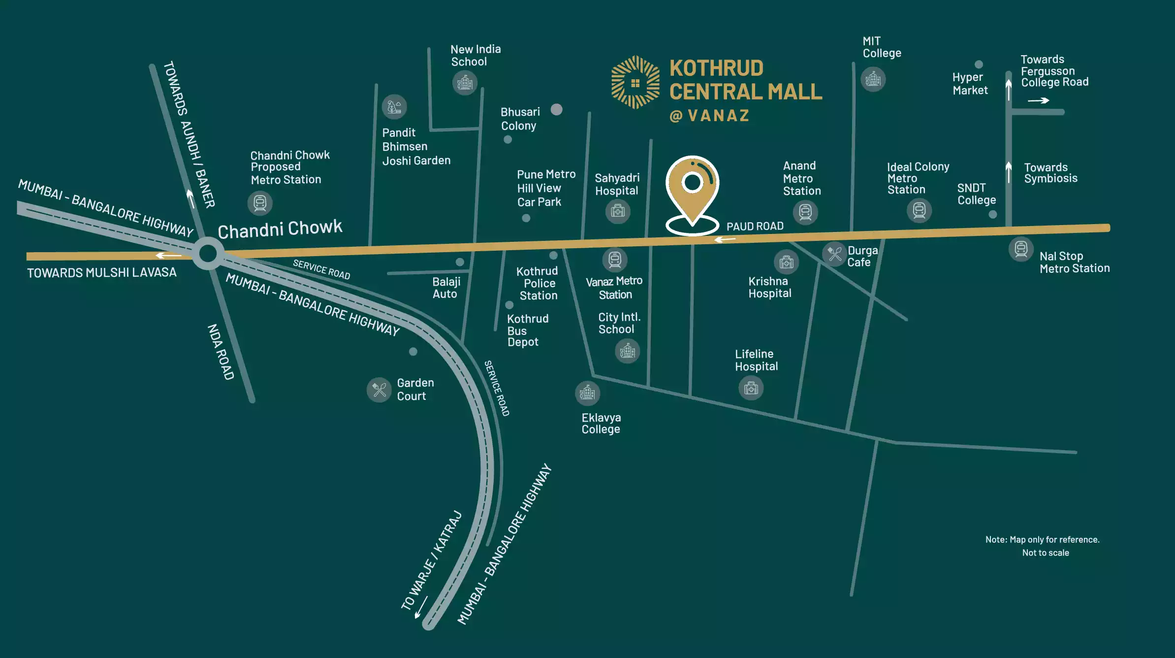 Location Map - Kothrud Central Mall, Vanaz